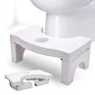 Foldable Toilet Potty Stool,7" Heavy Duty Plastic Portable Squatting Poop Foot Stool with Freshener Space,Bathroom Non-Slip Toilet Assistance Step Stool - Healthy Gifts for Kids Seniors