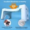 Foldable Toilet Potty Stool,7" Heavy Duty Plastic Portable Squatting Poop Foot Stool with Freshener Space,Bathroom Non-Slip Toilet Assistance Step Stool - Healthy Gifts for Kids Seniors