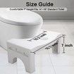 Foldable Toilet Potty Stool,7" Heavy Duty Plastic Portable Squatting Poop Foot Stool with Freshener Space,Bathroom Non-Slip Toilet Assistance Step Stool - Healthy Gifts for Kids Seniors