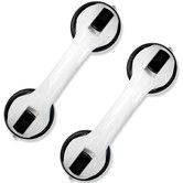 Shower Handle 12 inch Grab Bars for Bathroom Shower Handle with Strong Hold Suction Cup Grip Grab in Bathroom Bath Handle Grab Bars (2 Pack Black)
