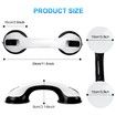 Shower Handle 12 inch Grab Bars for Bathroom Shower Handle with Strong Hold Suction Cup Grip Grab in Bathroom Bath Handle Grab Bars (2 Pack Black)