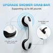 Shower Handle 12 inch Grab Bars for Bathroom Shower Handle with Strong Hold Suction Cup Grip Grab in Bathroom Bath Handle Grab Bars (2 Pack Black)