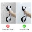 Shower Handle 12 inch Grab Bars for Bathroom Shower Handle with Strong Hold Suction Cup Grip Grab in Bathroom Bath Handle Grab Bars (2 Pack Black)