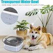 Pet Water Bowl, No Spill Slow Water Feeder, Clear Pet Water Dispenser, Visible Water Level, Slow Drinking Bowl for Small Medium Large Dogs Cats