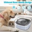 Pet Water Bowl, No Spill Slow Water Feeder, Clear Pet Water Dispenser, Visible Water Level, Slow Drinking Bowl for Small Medium Large Dogs Cats