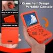 Handheld Game Console 3 inch Retro Clamshell Games Consoles Built-in Rechargeable Battery Portable Style Flip Hand Held Game Video Consoles System Red 64GB