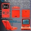 Handheld Game Console 3 inch Retro Clamshell Games Consoles Built-in Rechargeable Battery Portable Style Flip Hand Held Game Video Consoles System Red 64GB