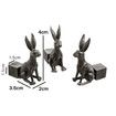Hare Figures Plant Pot Feet, Planter Support, Handmade Decorative Ornaments 3pcs