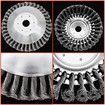 8 Inch Steel Wire Brush Cutter Head Weed Trimmer Replacement Cutting Tool Heavy Duty Grass Cutter Blade