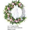 Easter Decorative Rabbit Wreath Realistic Realistic Looking Home Hanging Ornament