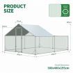 Chicken Run Coop Walk In Rabbit Hutch Bird Cage Hen Chook Pen House Dog Cat Enclosure Fence Bunny Shelter Aviary Large 300x400x195cm