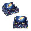 2in1 Kids Sofa Bed Couch Flip Out Lounger Chair Children Comfy Convertible Sleeper Bedroom Playroom Open Outer Space