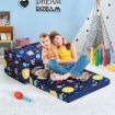2 Seater Kids Sofa Bed 2in1 Couch Flip Out Lounger Chair Children Comfy Convertible Sleeper Bedroom Playroom Open Space