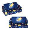 2 Seater Kids Sofa Bed 2in1 Couch Flip Out Lounger Chair Children Comfy Convertible Sleeper Bedroom Playroom Open Space