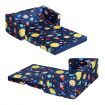 2 Seater Kids Sofa Bed 2in1 Couch Flip Out Lounger Chair Children Comfy Convertible Sleeper Bedroom Playroom Open Space