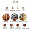 Chestnut C2 Manual Coffee Grinder Capacity 25g with CNC Stainless Steel Conical Burr - Internal Adjustable Setting,Double Bearing Positioning (Black)