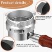 54 mm Hands-Free Dosing Funnel Compatible with Breville Barista Portafilters,Replacement Funnel Accessories for Home or Cafe Use (Silver)