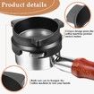 54 mm Hands-Free Dosing Funnel Compatible with Breville Barista Portafilters,Replacement Funnel Accessories for Home or Cafe Use (Black)