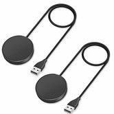 Compatible with Samsung Galaxy Watch 4/4 Classic/3/Active/Active 2 Wireless Charging Dock,Trami Replacement USB Charger Cable Cord Stand (2 Pack)