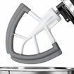 Flex Edge Beater Kitchenaid Mixer Accessory Tilt Head Stand 4.5-5 Quart Bowls Silicone Edges White Kitchen Baking Tool Efficient Mixing