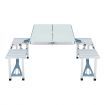 Camping Table and Chairs Set Folding Picnic Beach Dining Bench Outdoor Party Portable Aluminium 4 Seats