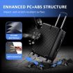4 Piece Luggage Set Carry On Traveller Suitcases Hard Shell Rolling Trolley Checked Bag TSA Lock Front Hook Lightweight Black
