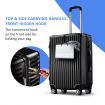 4 Piece Luggage Set Carry On Traveller Suitcases Hard Shell Rolling Trolley Checked Bag TSA Lock Front Hook Lightweight Black