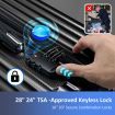 4 Piece Luggage Set Carry On Traveller Suitcases Hard Shell Rolling Trolley Checked Bag TSA Lock Front Hook Lightweight Black