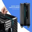 4 Piece Luggage Set Carry On Traveller Suitcases Hard Shell Rolling Trolley Checked Bag TSA Lock Front Hook Lightweight Black