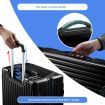 4 Piece Luggage Set Carry On Traveller Suitcases Hard Shell Rolling Trolley Checked Bag TSA Lock Front Hook Lightweight Black