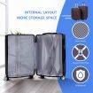 4 Piece Luggage Set Carry On Traveller Suitcases Hard Shell Rolling Trolley Checked Bag TSA Lock Front Hook Lightweight Black