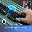 4 Piece Luggage Set Carry On Suitcase Traveller Bag Hard Shell Rolling Trolley Checked TSA Lock Front Hook Lightweight Dark Green