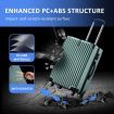 4 Piece Luggage Set Carry On Suitcase Traveller Bag Hard Shell Rolling Trolley Checked TSA Lock Front Hook Lightweight Dark Green