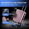 4 Piece Luggage Set Carry On Traveller Suitcases Hard Shell Rolling Trolley Checked Bag TSA Lock Front Hook Lightweight Rose Gold