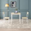 Dining Table Set 2 Chairs Wooden 3-Piece Kitchen Breakfast Room Bar Pub Counter Stool Outdoor Backrest Steel Modern