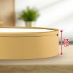 Bathroom Mirrored Cabinet Medicine Vanity Round Wall Mirror Cupboard with Storage Sliding Door Gold 60cm Diameter