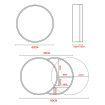 Bathroom Mirrored Cabinet Medicine Vanity Round Wall Mirror Cupboard with Storage Sliding Door Gold 60cm Diameter