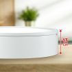 Bathroom Medicine Cabinet Mirror Vanity Round Wall Mirrored Cupboard with Storage Sliding Door White 60cm Diameter