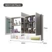 Bathroom Mirror Cabinet Medicine Shaver Shaving Wall Storage Cupboard Organiser Shelves Furniture with LED Lights Doors White