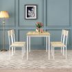 5 Piece Dining Table and Chairs Set Wood Kitchen Room 4 Seater Breakfast Bar Pub Counter Stool Outdoor Backrest