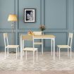 5 Piece Dining Table and Chairs Set Wood Kitchen Room 4 Seater Breakfast Bar Pub Counter Stool Outdoor Backrest