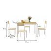 5 Piece Dining Table and Chairs Set Wood Kitchen Room 4 Seater Breakfast Bar Pub Counter Stool Outdoor Backrest