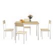 5 Piece Dining Table and Chairs Set Wood Kitchen Room 4 Seater Breakfast Bar Pub Counter Stool Outdoor Backrest