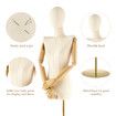 Female Mannequin Dummy Model Manikin Dressmaking Dress Form Upper Torso Adjustable Detachable Fashion Clothing Wedding Dress Display Stand 200cm