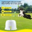 Dog Ball Launcher Automatic Thrower Fetch Throwing Machine Adjustable Distance 3 Coloured Silicone Balls Waterproof Dirt Resistant Petscene