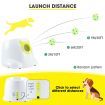 Dog Ball Launcher Automatic Thrower Fetch Throwing Machine Adjustable Distance 3 Coloured Silicone Balls Waterproof Dirt Resistant Petscene