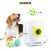 Dog Ball Launcher Automatic Thrower Fetch Throwing Machine Adjustable Distance 3 Coloured Silicone Balls Waterproof Dirt Resistant Petscene