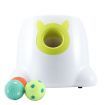 Dog Ball Launcher Automatic Thrower Fetch Throwing Machine Adjustable Distance 3 Coloured Silicone Balls Waterproof Dirt Resistant Petscene