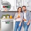Dishwasher Magnet Clean Dirty Sign Non-Scratch Kitchen Magnetic Label Strong Clear Indicator Black