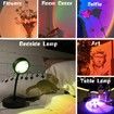 Sunset Lamp Projector Led Lights for Bedroom Night Light RGB Lights Sun Sunlight Sunrise Lamp 10w 360°Rotation Mood Lighting Home/Room Decor Christmas Gifts for Women